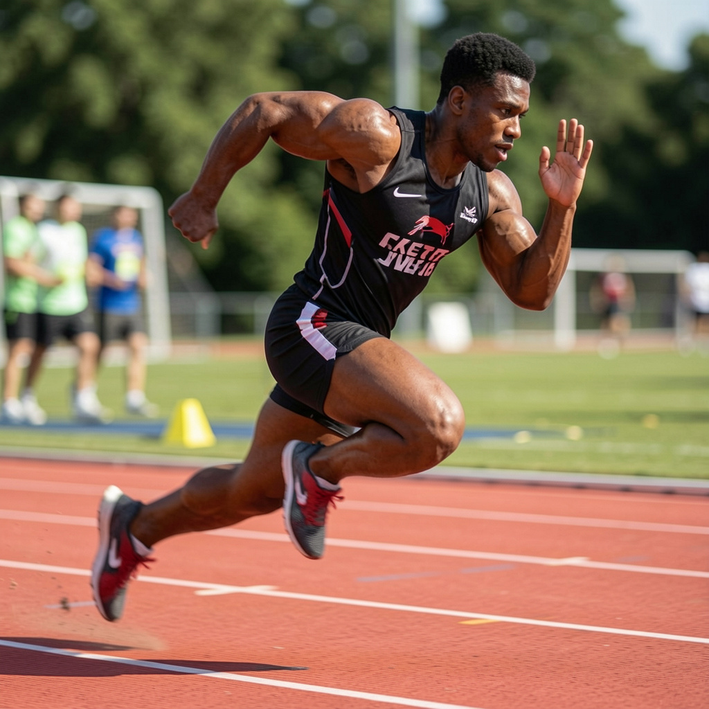 Person engaging in outdoor physical activity